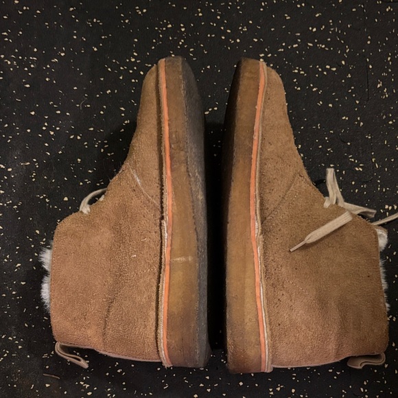 Todd Snyder Brown Suede Shearling Lined Desert Boot main image 4